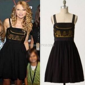 Anthropologie Floreat Cloaked Vista Dress as seen on Taylor Swift - Size 2